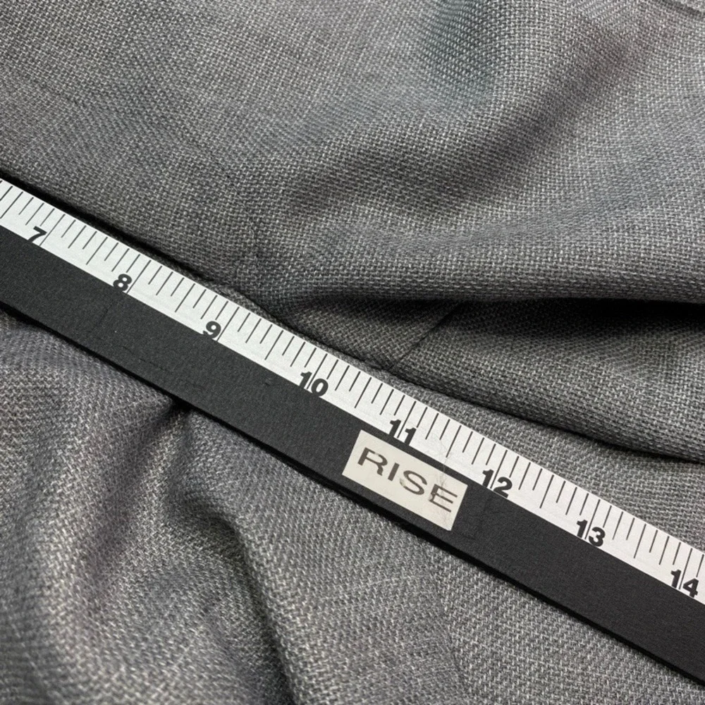 VINTAGE ACTWU Dress Pants Men 29 Gray Union Made USA Textured Straight Trousers